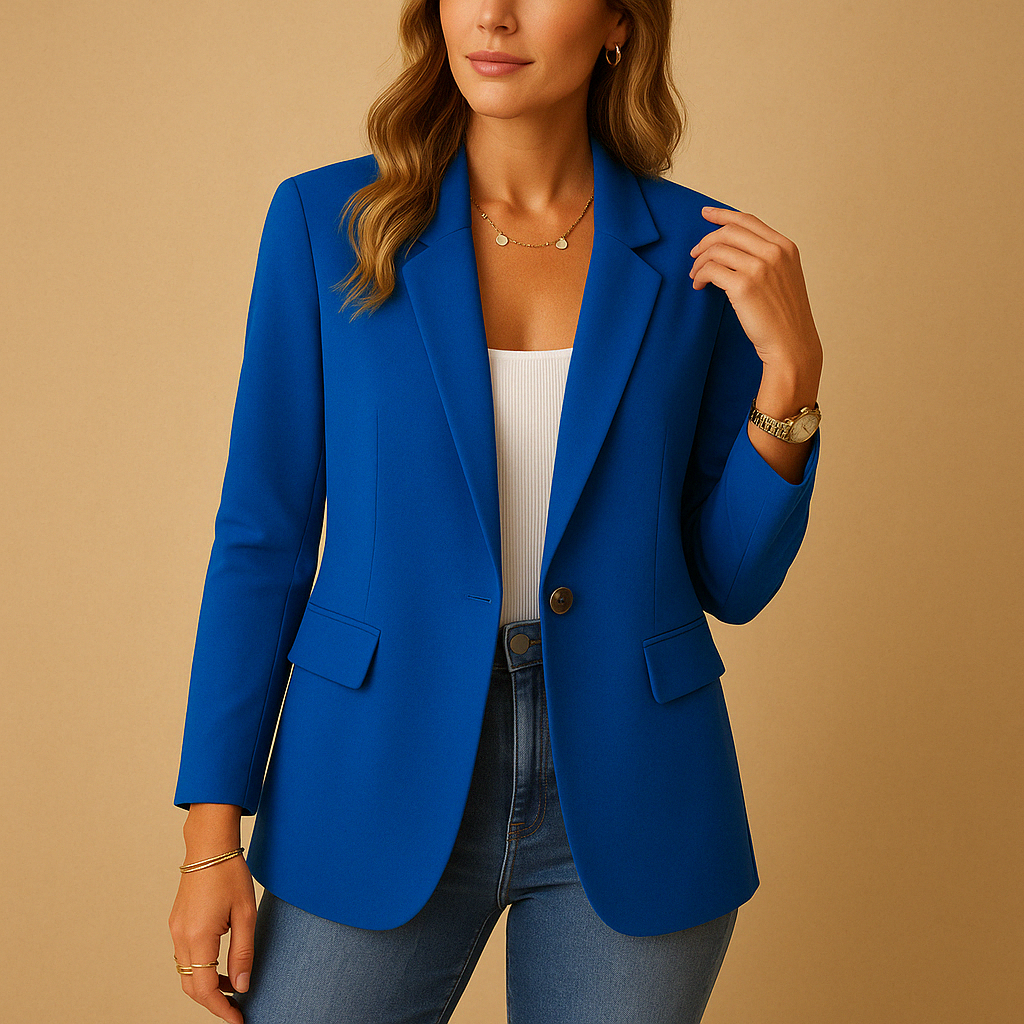 Damen Blazer mit Passform - Einzelknopf mit Pattentaschen