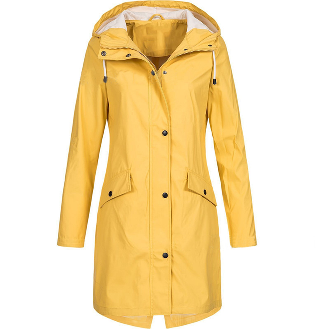 Women's Elegant Waterproof Jacket - Windproof Outerwear