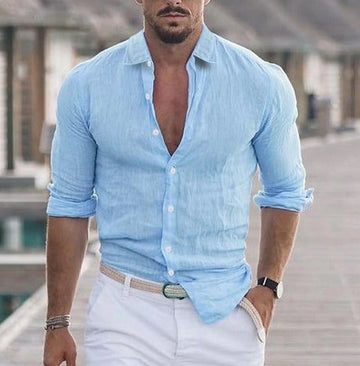 Stilvolles Casual Slim Business Langarmhemd für Herren