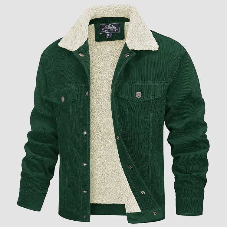 Men's Corduroy Winter Jacket - Cozy & Stylish