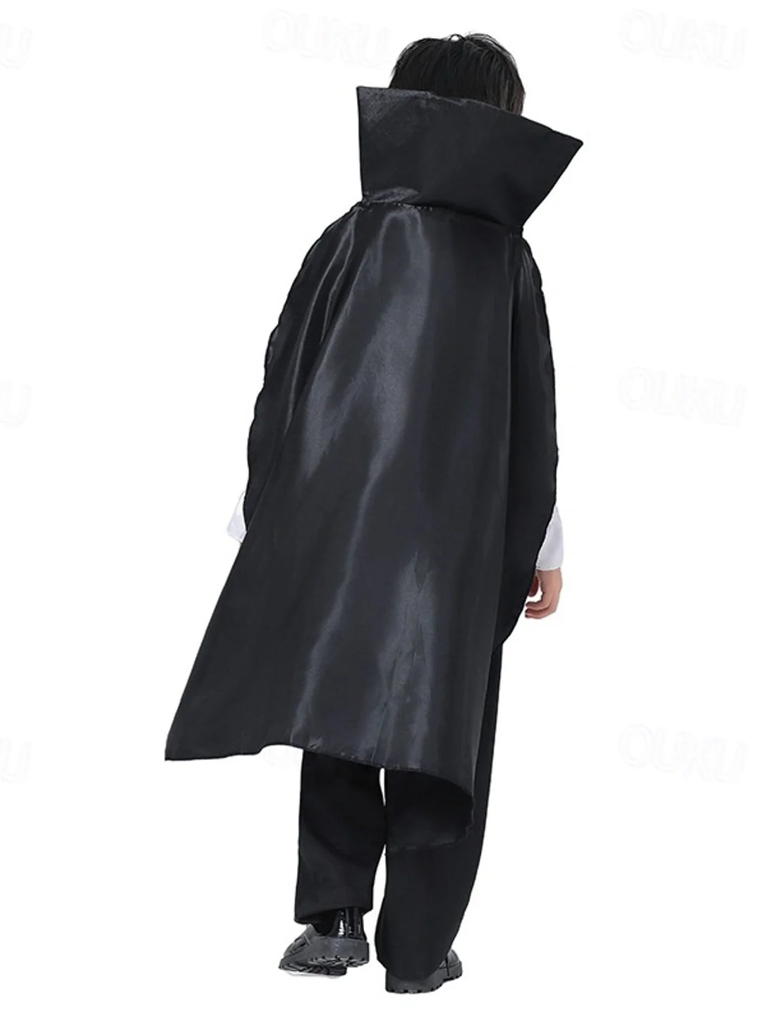 Costume di Halloween da vampiro per ragazzi - Mantello con collo alto e gilet decorativo