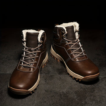 Botines de senderismo de invierno para hombre – Forro térmico con suela exterior antideslizante