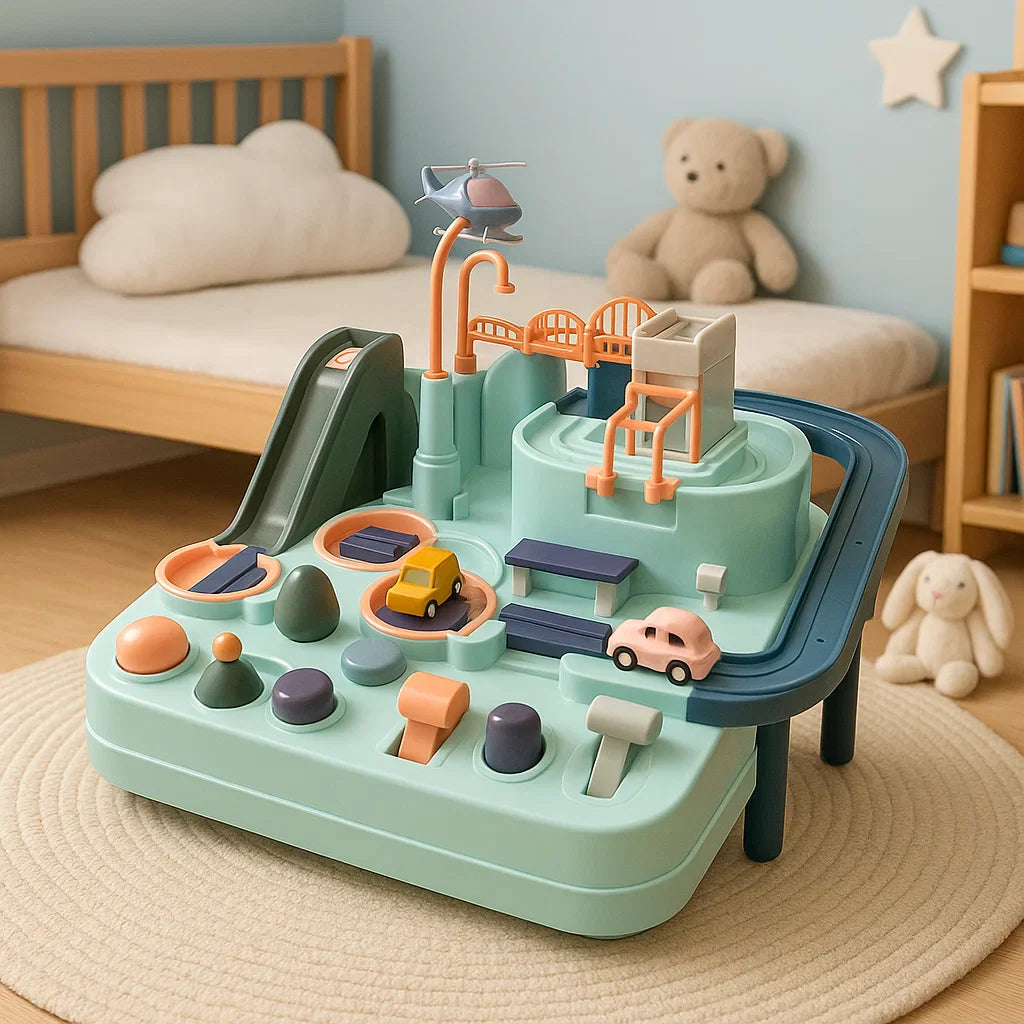 Auto Abenteuer Rennbahn Manuell – Motorik Lernspielzeug Puzzle