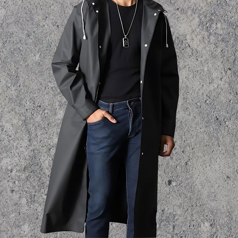 Herren Schwarze Wasserdichte Jacke - Wetterfeste Oberbekleidung