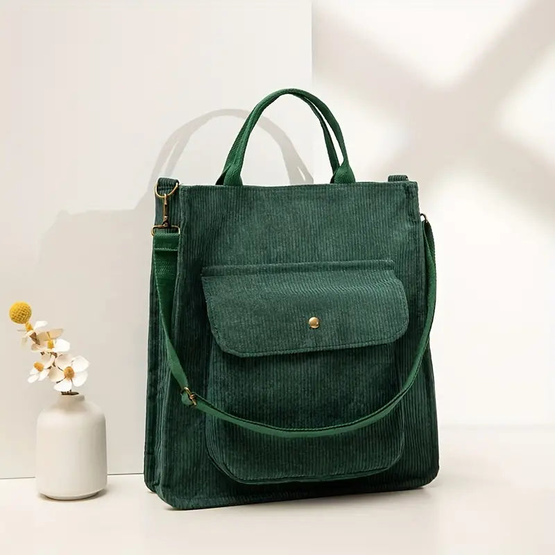 Damen Cord Tote Bag - Elegante Accessorio Quotidiano