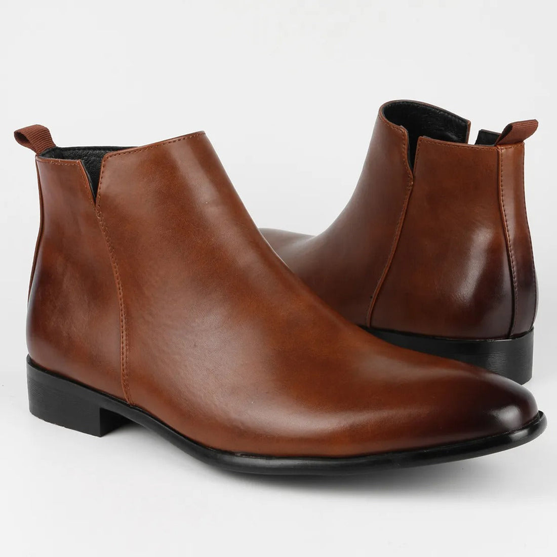 Men's Formal Ankle Boots - Side Zipper