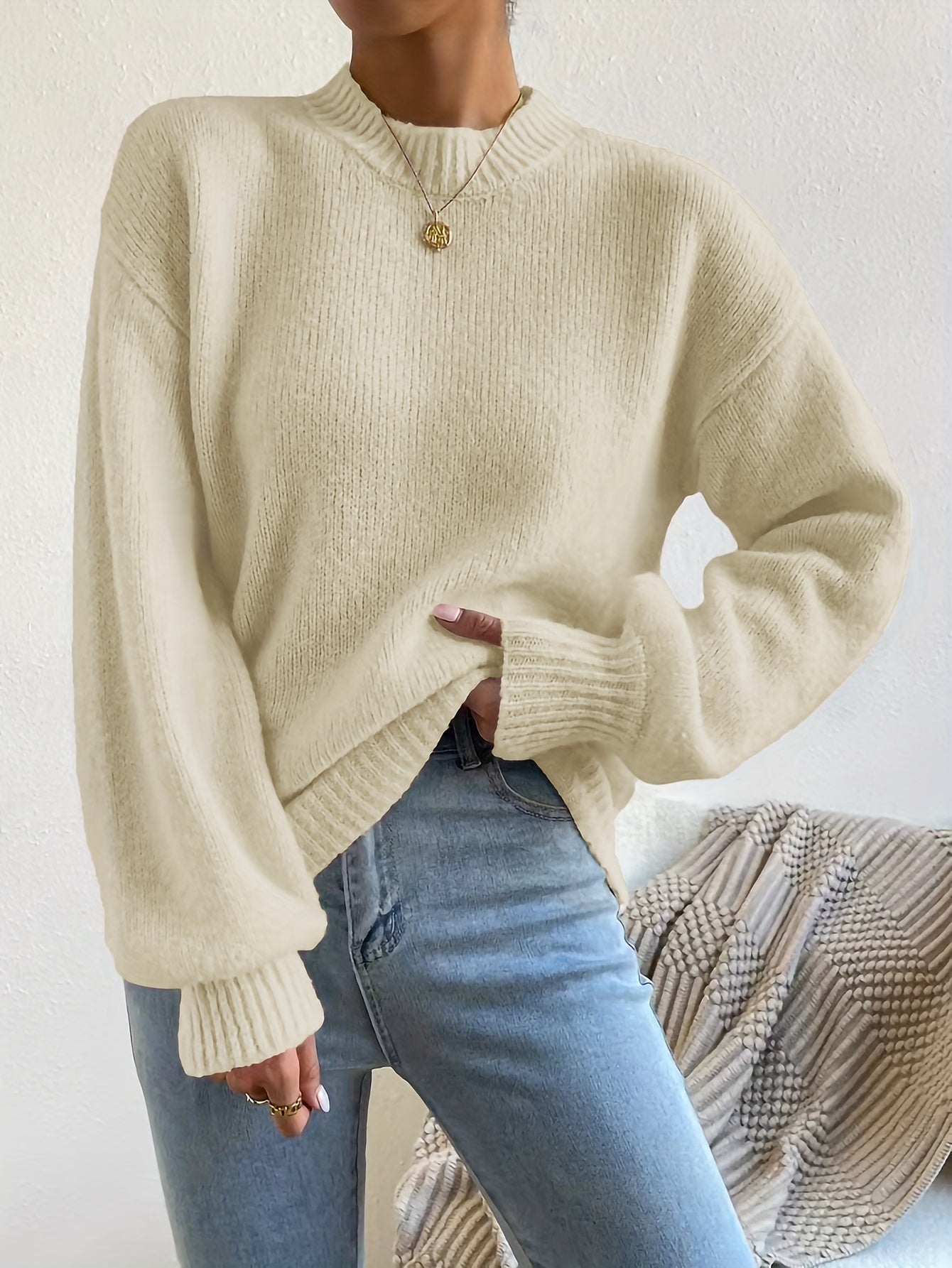 Eleganter Pullover mit Laternenärmeln für Damen | Adriana