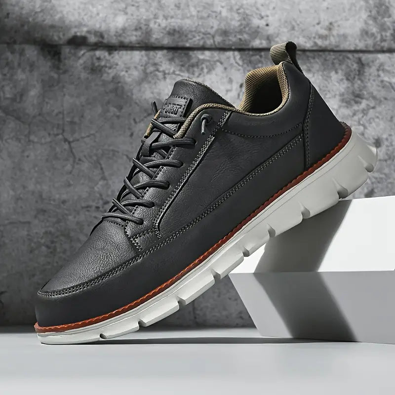 Herren Leder Sneaker - Low-Top mit flexibler Sohle