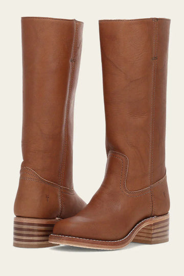 Dam knähöga stövlar - slip-on stil & blockklack