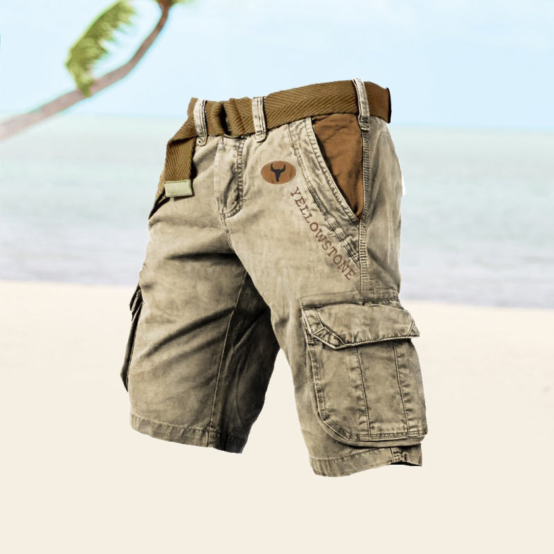 Herren Cargo-Shorts - Mehrere Taschen mit Gürtel