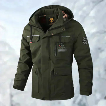 Herren Gefütterte Taktische Winterjacke - Wasserabweisend & Mehrfachtaschen