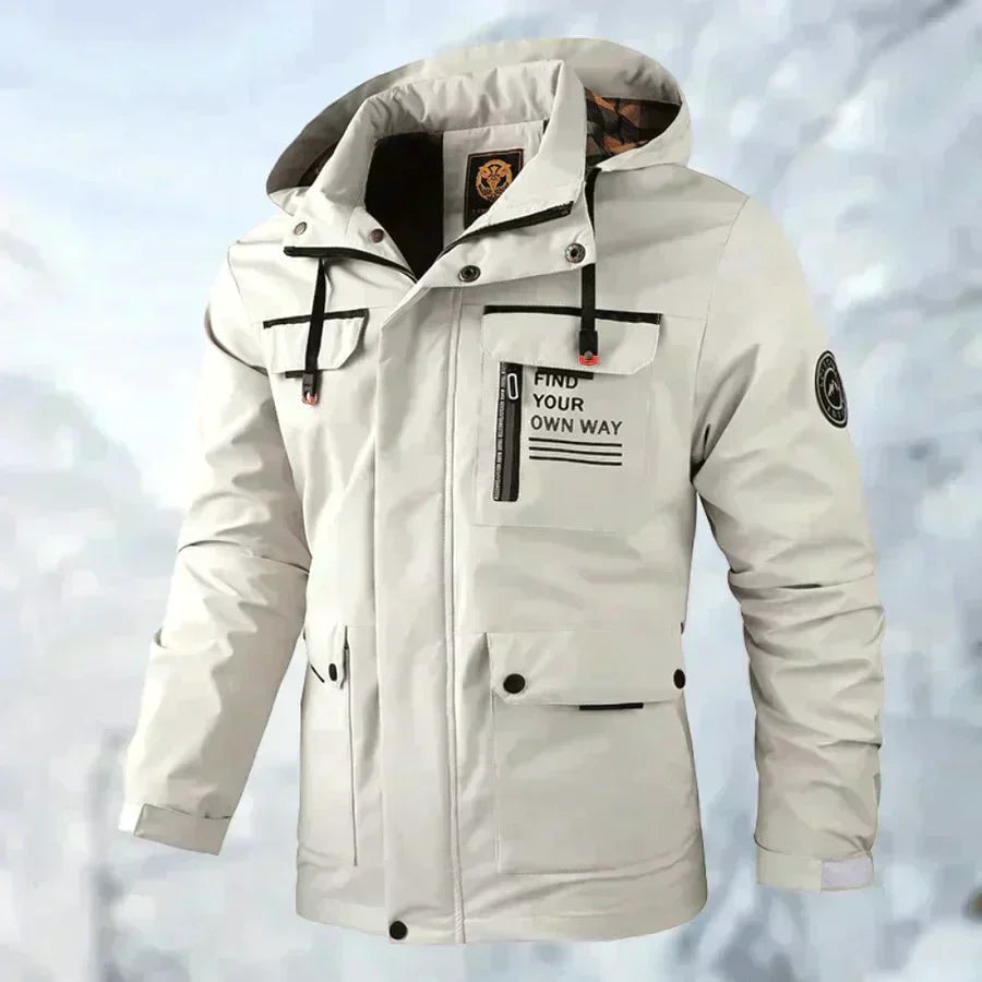 Herren Gefütterte Taktische Winterjacke - Wasserabweisend & Mehrfachtaschen