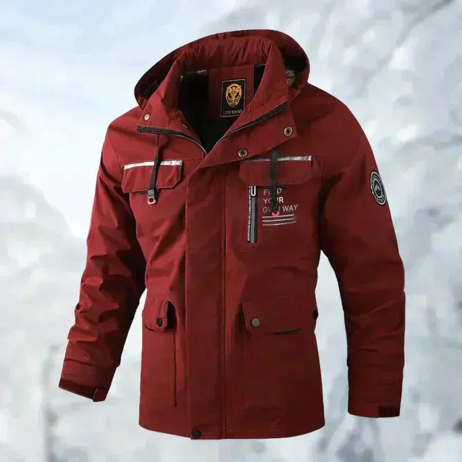 Herren Gefütterte Taktische Winterjacke - Wasserabweisend & Mehrfachtaschen