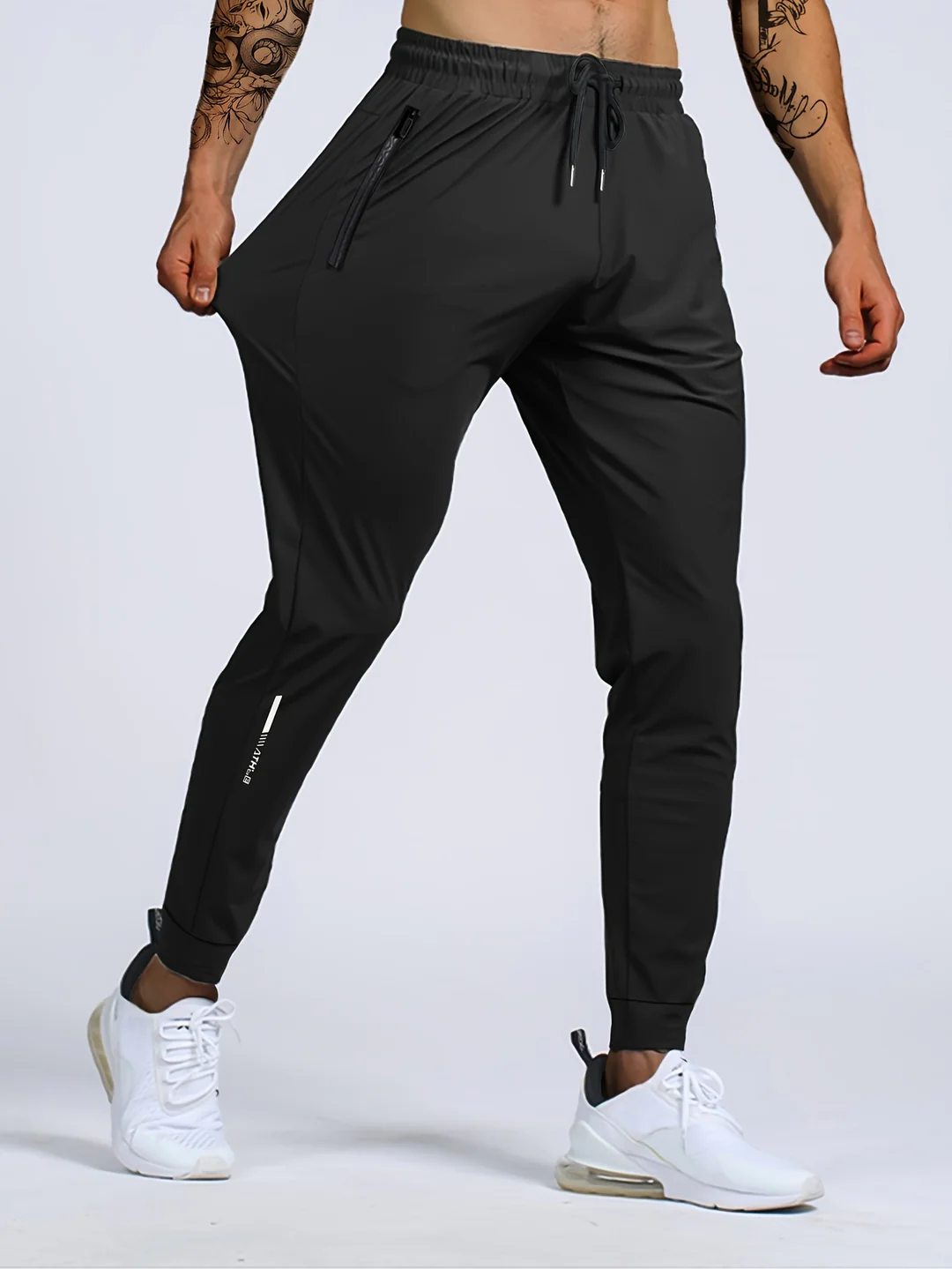 Stylish joggers with drawstring waistband for men