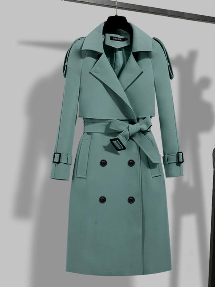 Damen Trenchcoat mit Gürtel – Gemütliche Oberbekleidung