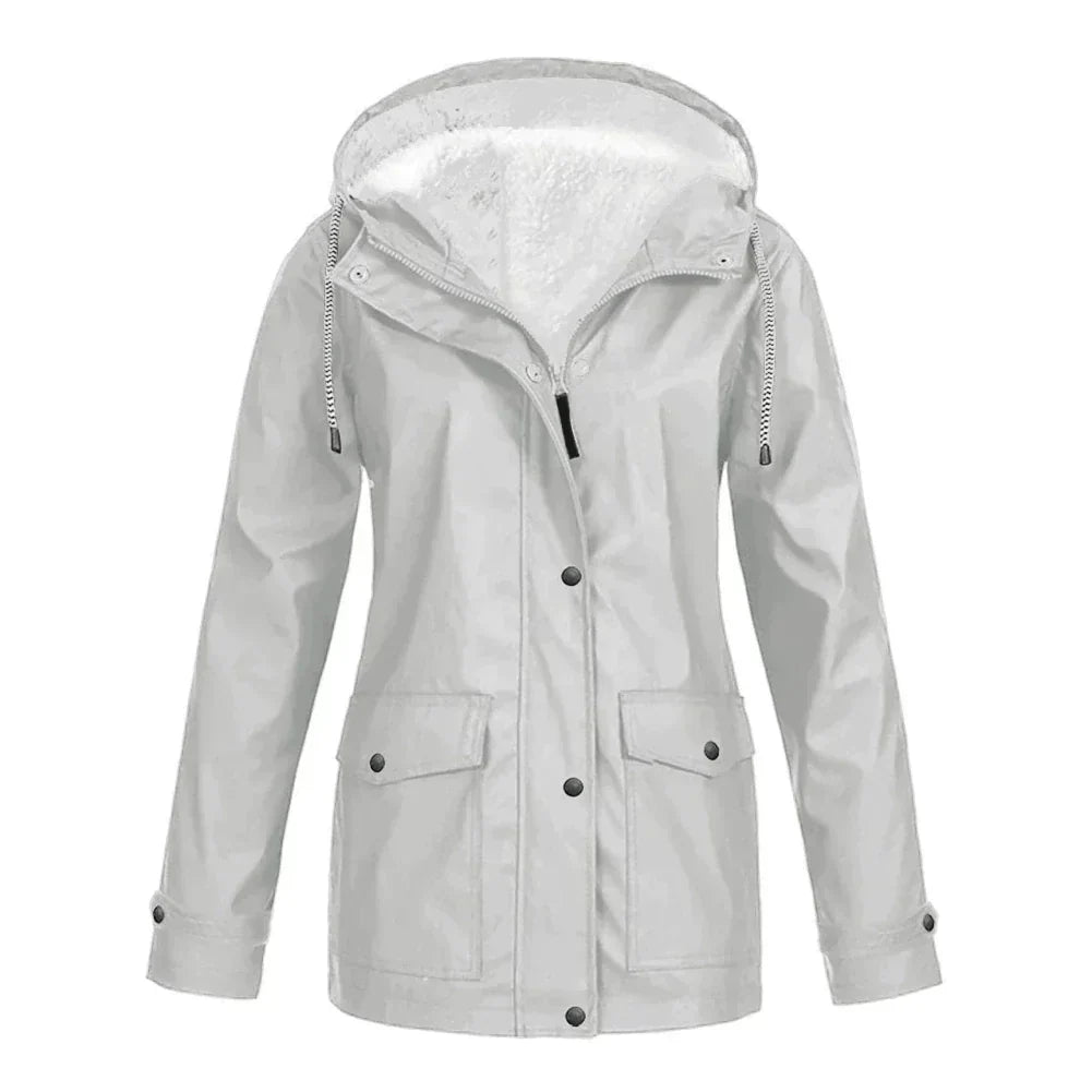 Women's Cozy Waterproof Jacket - Warm Lining Function