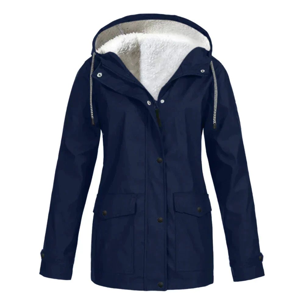 Women's Cozy Waterproof Jacket - Warm Lining Function