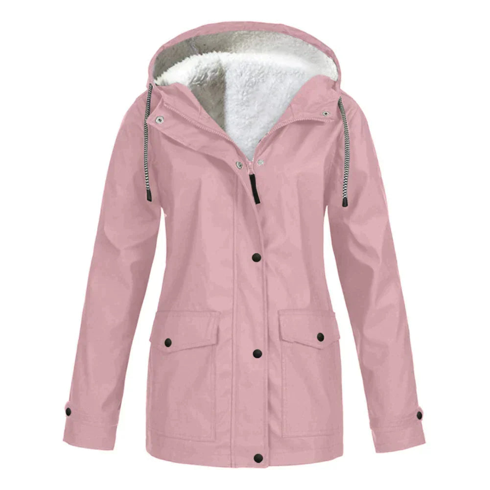 Women's Cozy Waterproof Jacket - Warm Lining Function