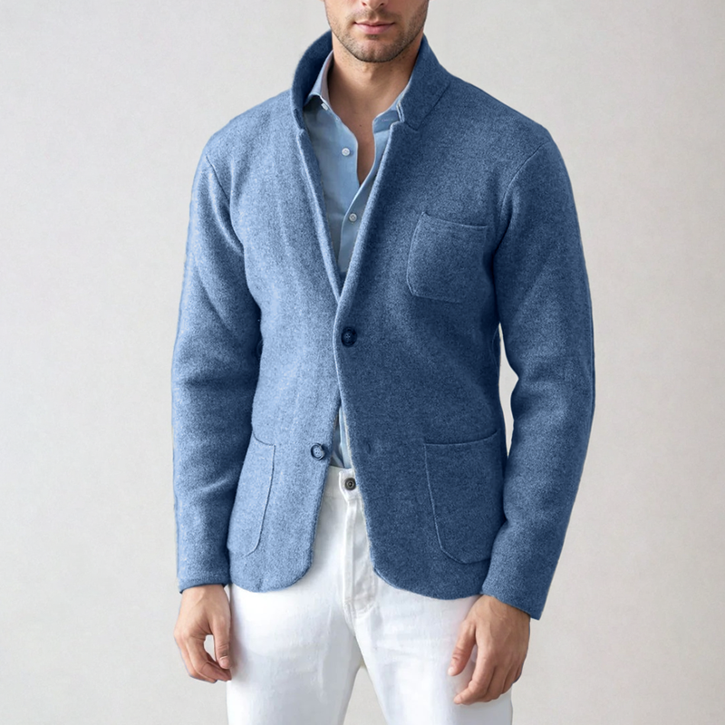 Herren Strick Cardigan Blazer - Smart Casual Jacke