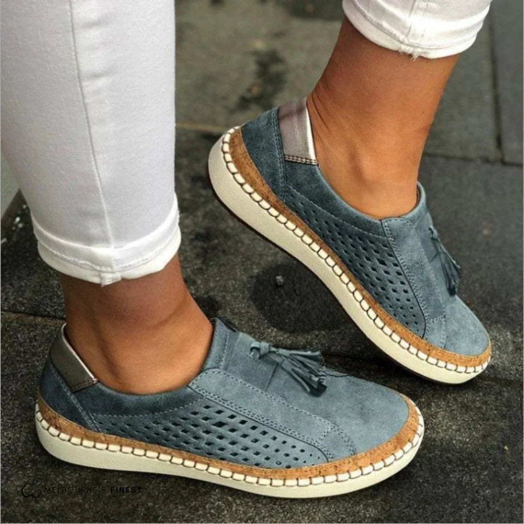Damen Orthopädische Slip-On Sneaker Stützende Gehsneaker und Atmungsaktiv