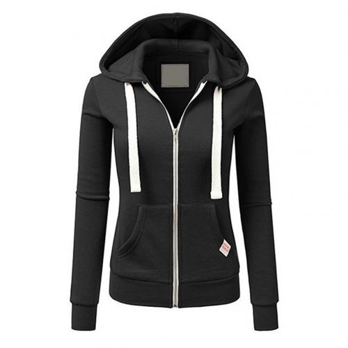 Women's Slim-Fit Hoodie - With Zipper & Kangaroo Pocket