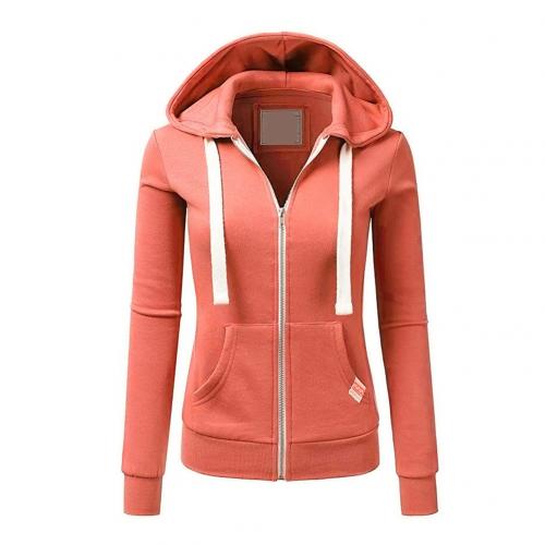 Women's Slim-Fit Hoodie - With Zipper & Kangaroo Pocket