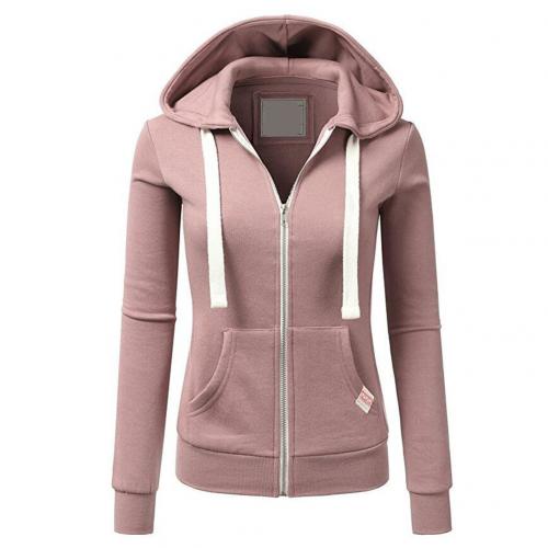 Women's Slim-Fit Hoodie - With Zipper & Kangaroo Pocket