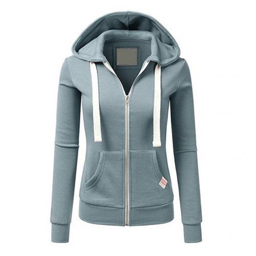 Women's Slim-Fit Hoodie - With Zipper & Kangaroo Pocket