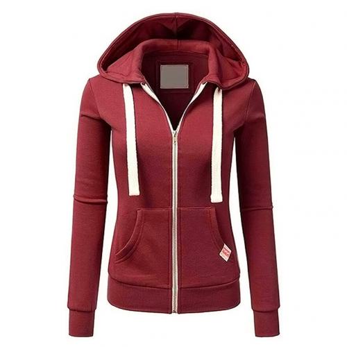 Damen Slim-Fit Kapuzenpullover - Mit Reißverschluss & Kängurutasche