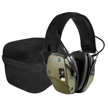 Protectores auditivos verdes con cancelación de ruido – Protección auditiva Bluetooth plegable