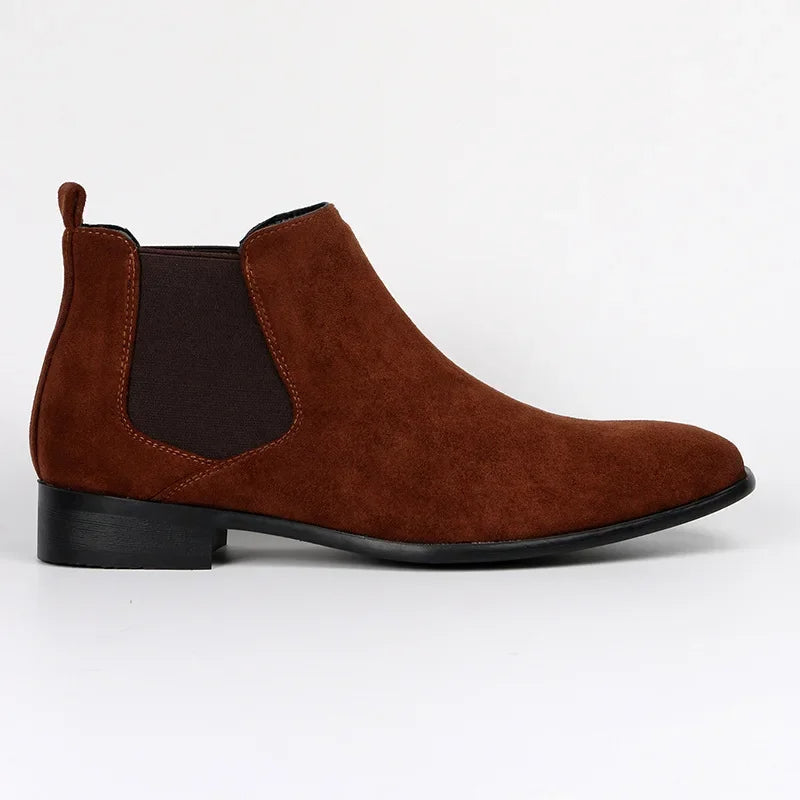 Men's Chelsea Ankle Boots - Minimalist Slip-On Shoes