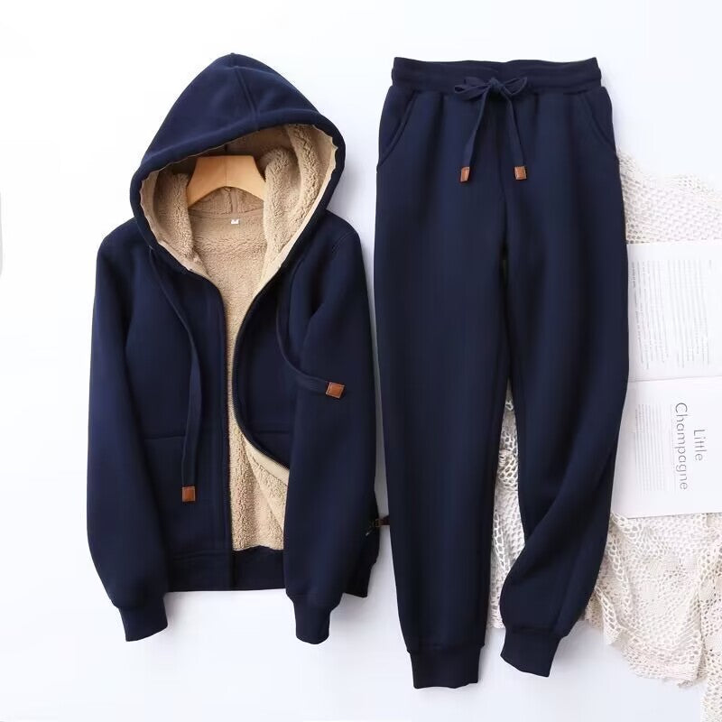 Stilvolles Winter-Set aus Fleece-Sweatshirt und Jogger für Damen | Mia