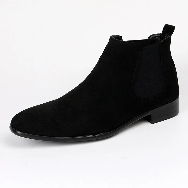 Men's Chelsea Ankle Boots - Minimalist Slip-On Shoes