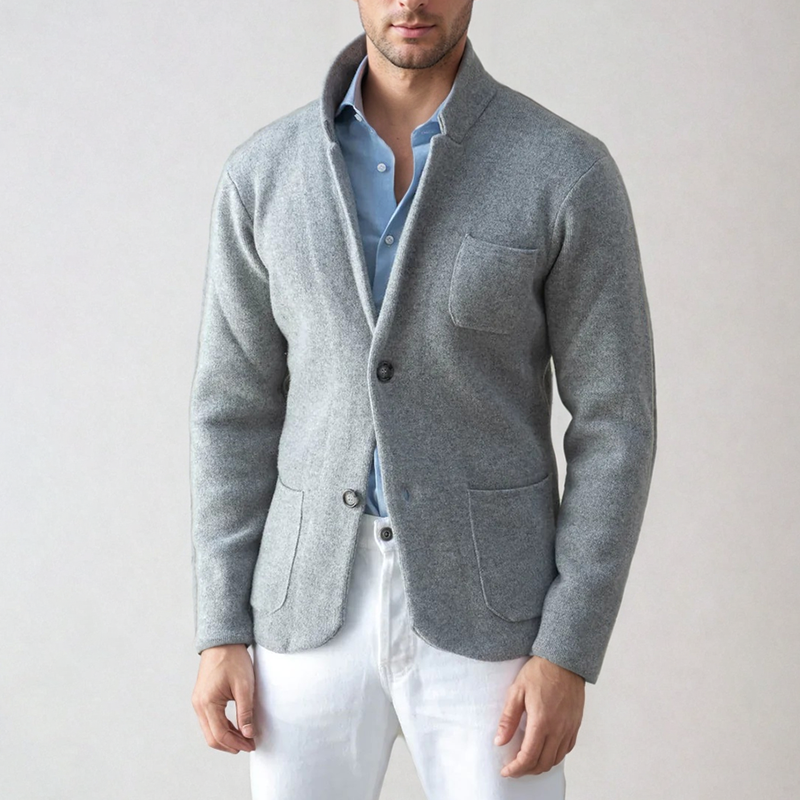 Herren Strick Cardigan Blazer - Smart Casual Jacke