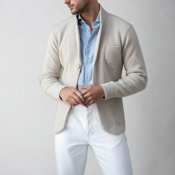Herren Strick Cardigan Blazer - Smart Casual Jacke