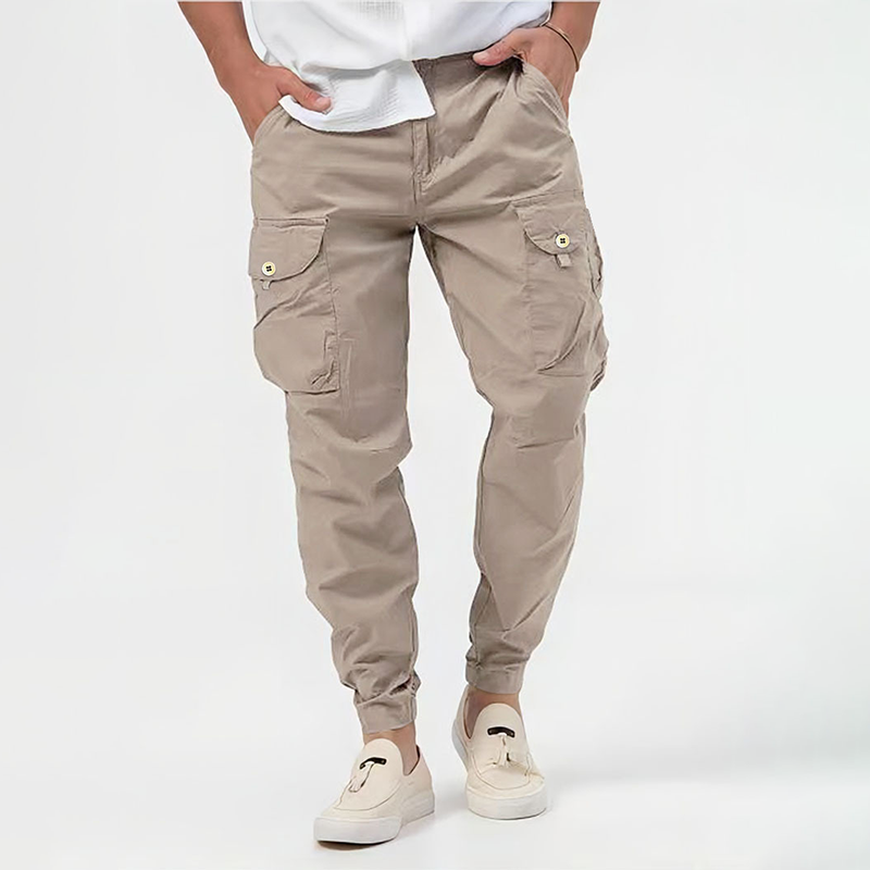 Men's Tapered Fit Cargo Pants - Casual & with Multiple Pockets