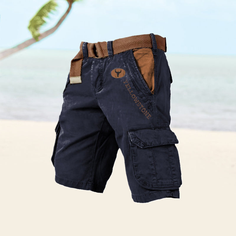 Herren Cargo-Shorts - Mehrere Taschen mit Gürtel