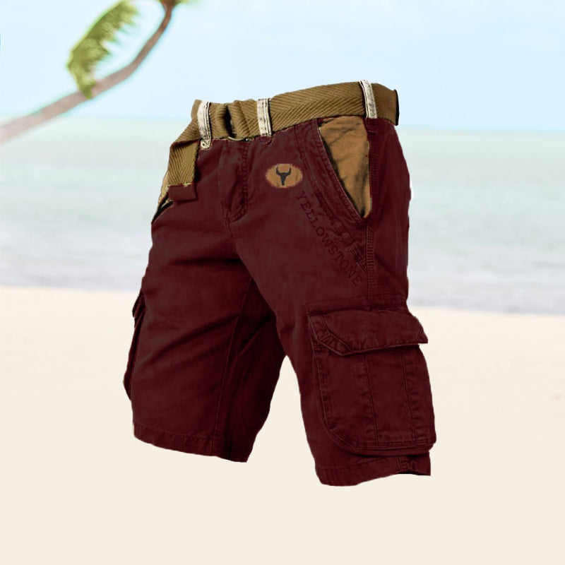 Herren Cargo-Shorts - Mehrere Taschen mit Gürtel