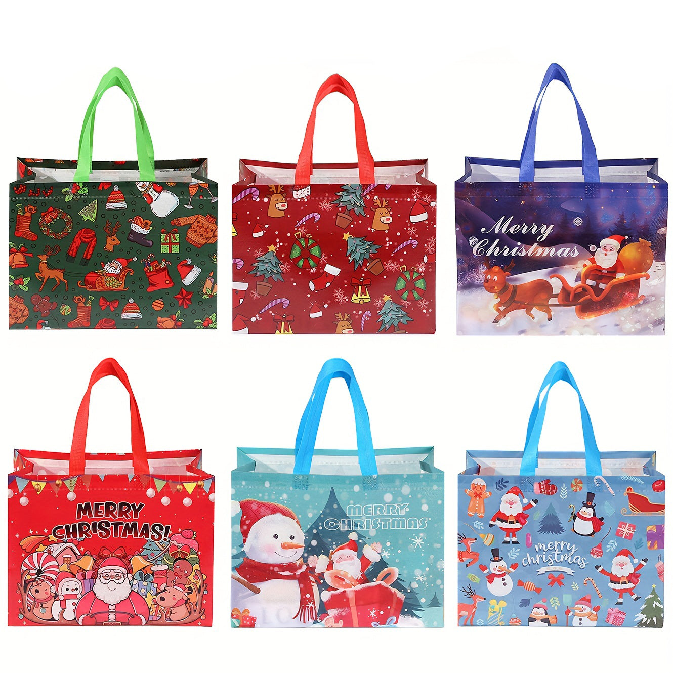 Bolsas de Regalo de Navidad - Set de Bolsas Reutilizables