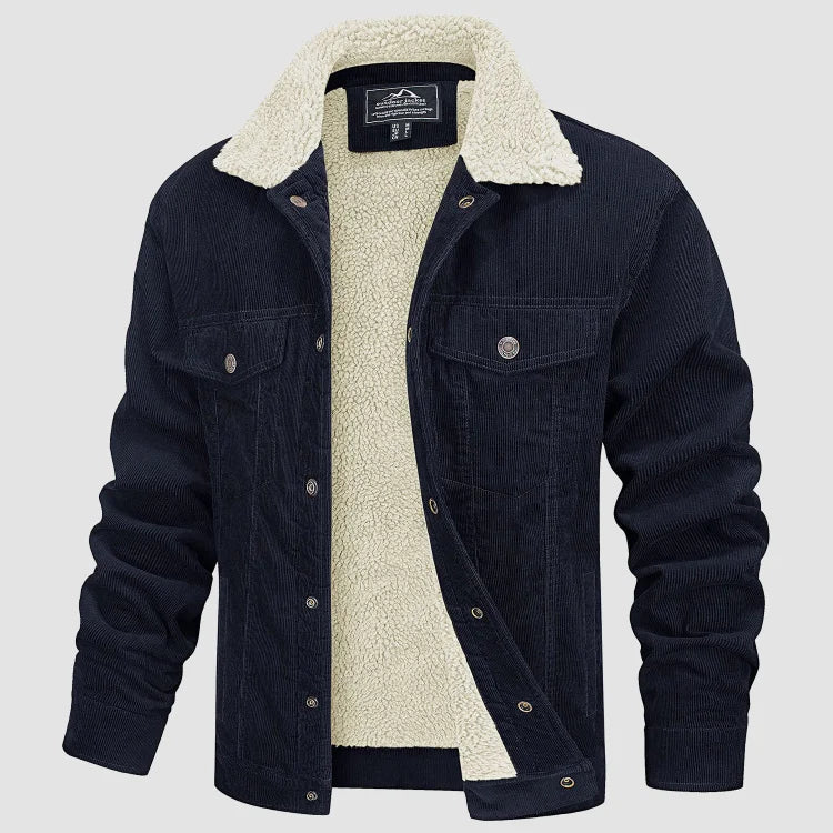 Men's Corduroy Winter Jacket - Cozy & Stylish
