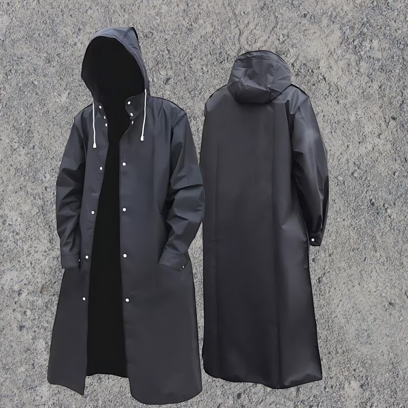 Men's Black Waterproof Jacket - Weatherproof Outerwear