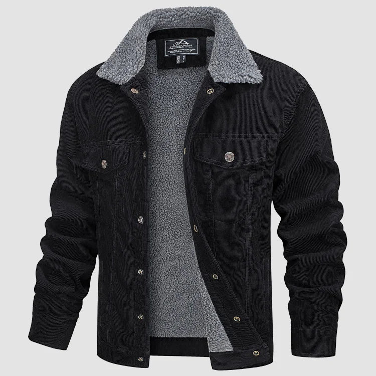 Men's Corduroy Winter Jacket - Cozy & Stylish