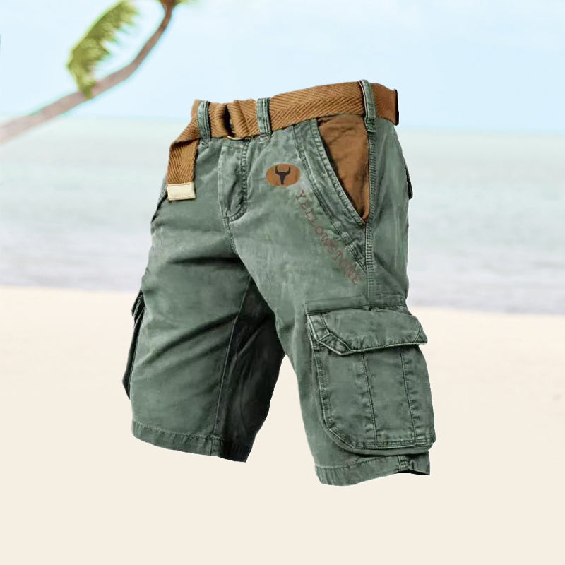 Herren Cargo-Shorts - Mehrere Taschen mit Gürtel