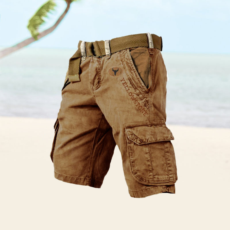 Herren Cargo-Shorts - Mehrere Taschen mit Gürtel