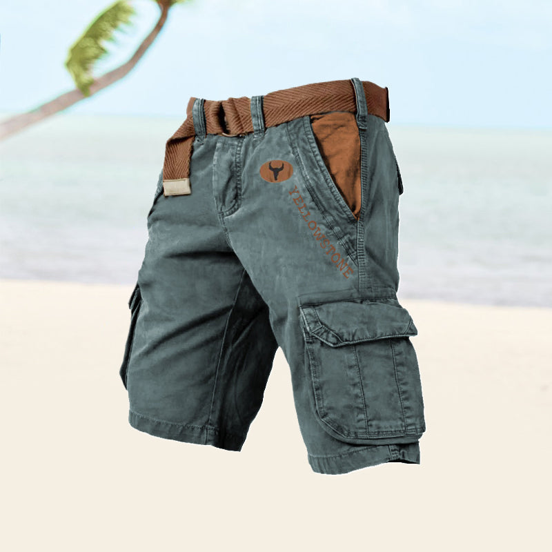 Herren Cargo-Shorts - Mehrere Taschen mit Gürtel