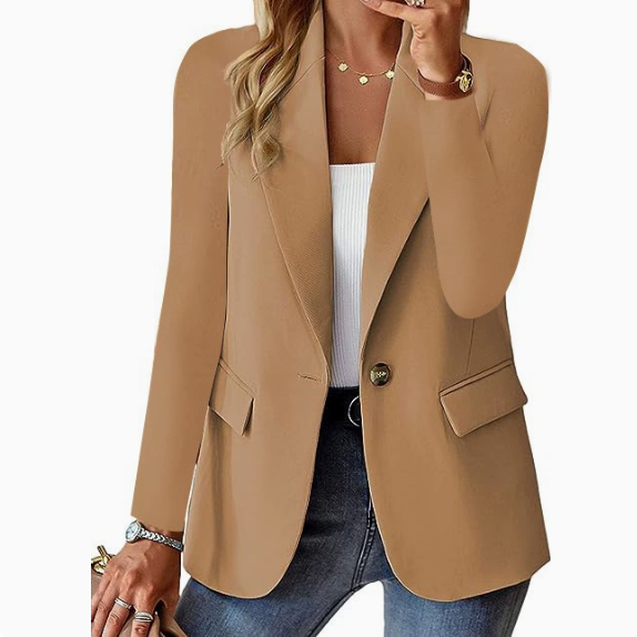 Damen Blazer mit Passform - Einzelknopf mit Pattentaschen