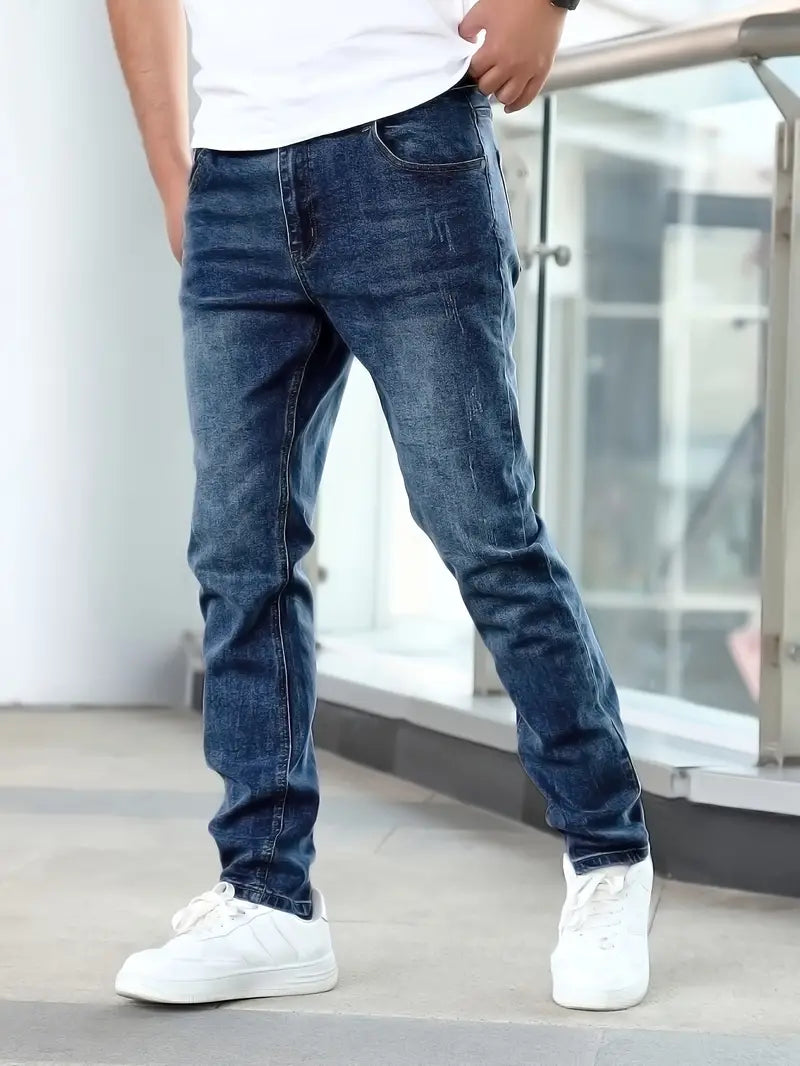 Herren Jeans - Gerader Schnitt & Distressed-Waschung