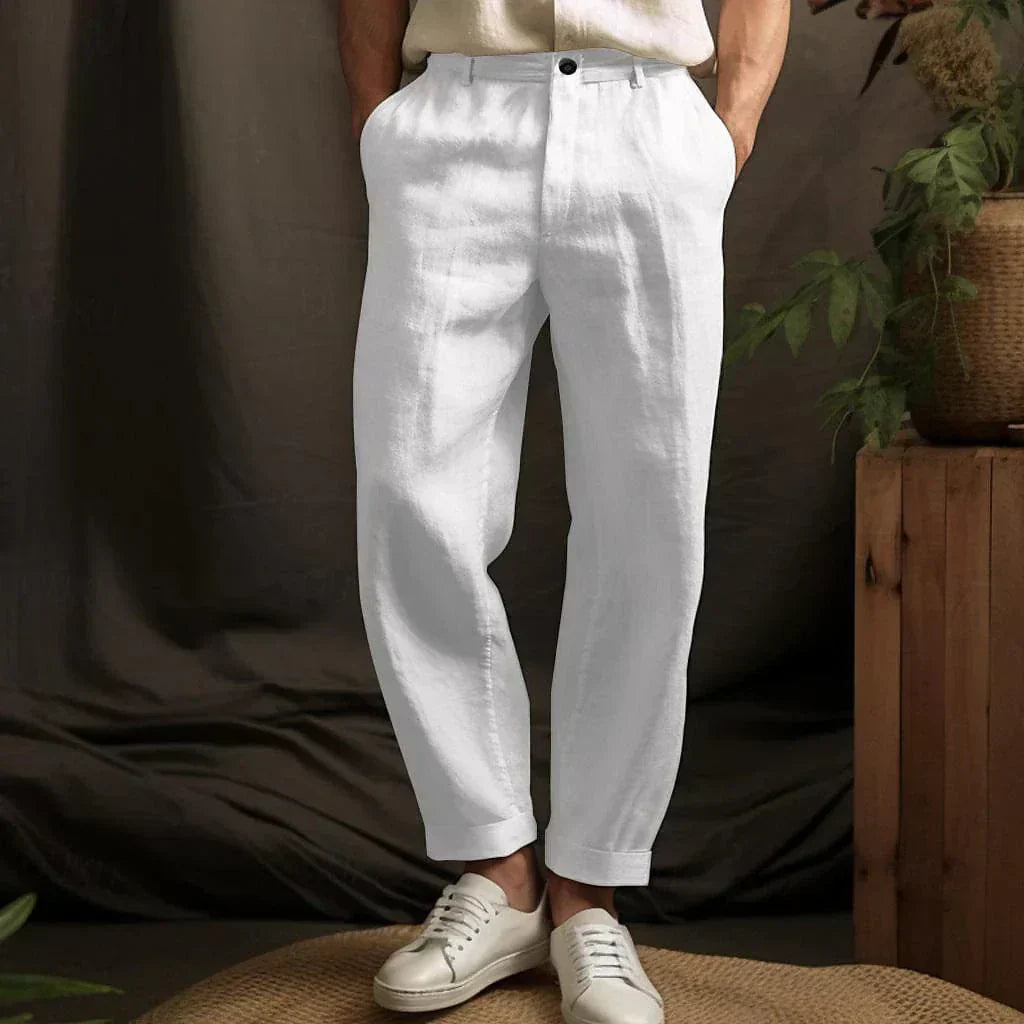 Stilvolle leichte Leinenhose für Herren