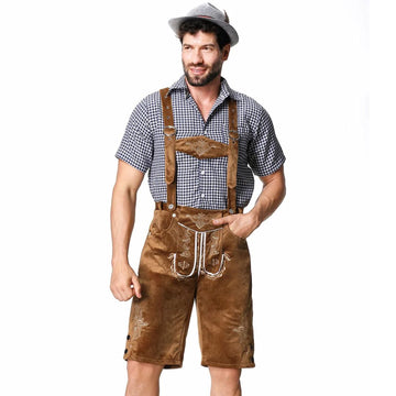 Herren Bayerische Bestickte Kniebundhose - Oktoberfest Outfit