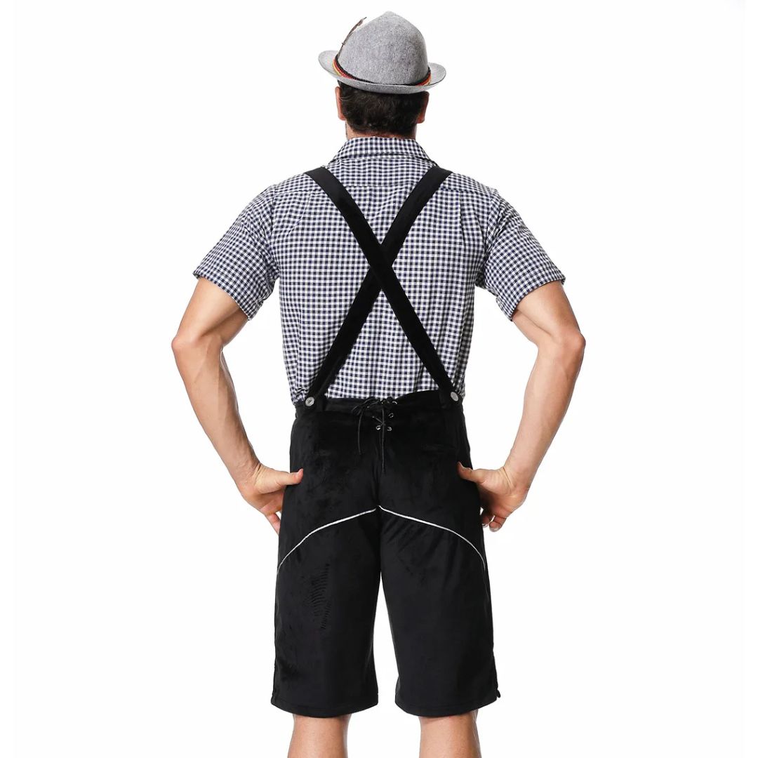 Herrar Bayerska Broderade Knäbyxor - Oktoberfest Outfit